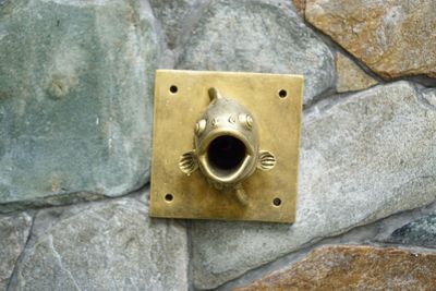 Close-up of hole on rock