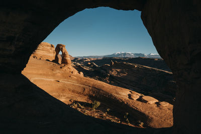 Rock formations on landscape