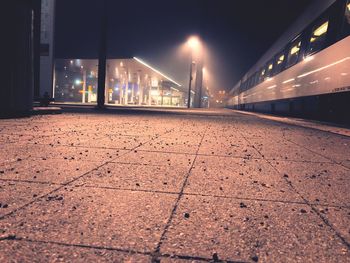 View of illuminated city at night