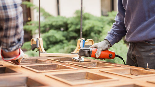 Man working at construction site