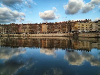 Reflection of historic buildings 