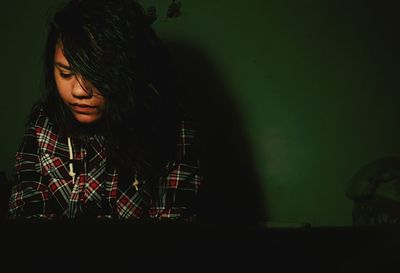 Portrait of young woman