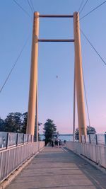 View of bridge against clear sky