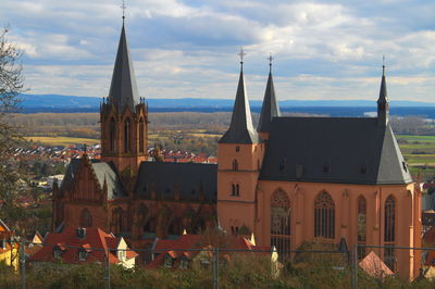 Panoramic view of temple against sky