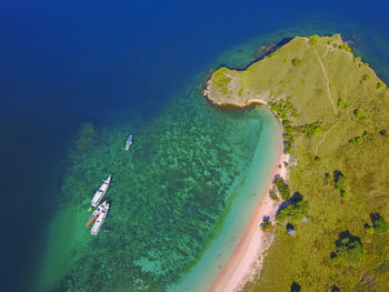 Aerial view of island