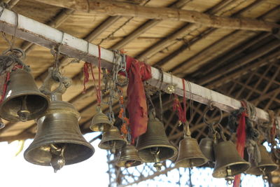 Low angle view of clothes hanging