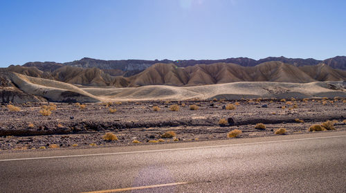 Scenic view of desert against sky