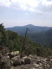 Scenic view of land against sky