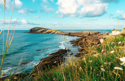 Scenic view of sea against sky