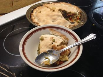 Close-up of meal served in plate