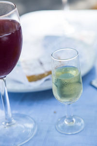 Close-up of drinks on table