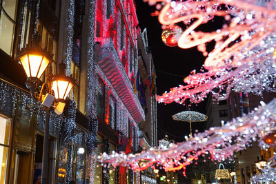 Street in a christmas night in an old european town