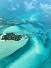 Aerial view of sea against sky