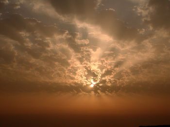 Low angle view of cloudy sky