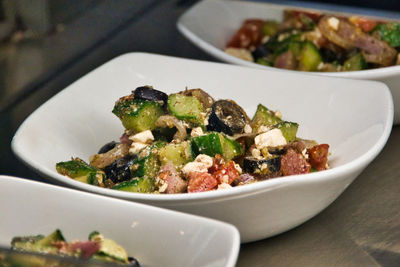 Close-up of meal served in plate