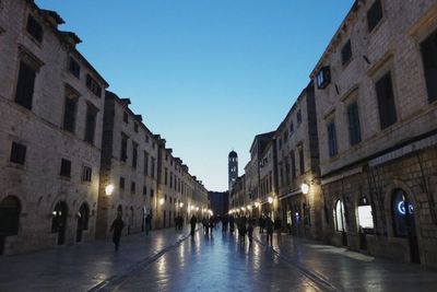 Illuminated city street