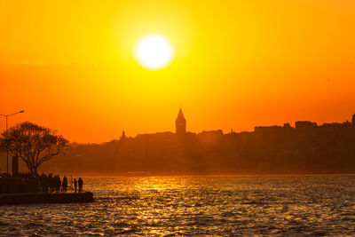 Galata tower at sunset