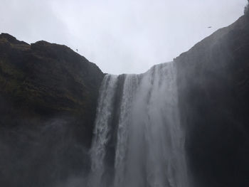 Scenic view of waterfall