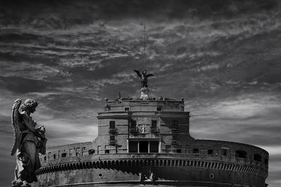 Castel sant'angelo, castle of holy angel, with dramatic  clouds