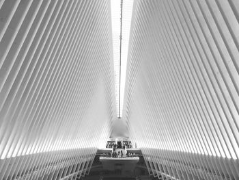 Low angle view of escalator