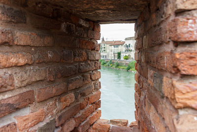 Stone wall of old building