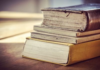 Stack of old books