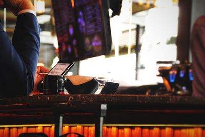 Business man using smartphone