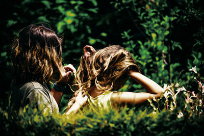 Women in forest