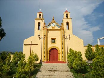 High angle view of church