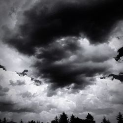 Low angle view of storm clouds in sky