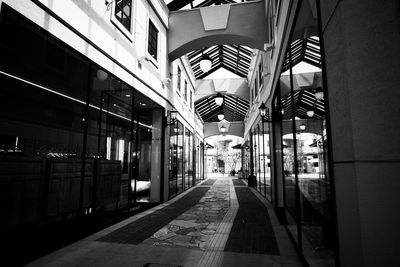 Empty corridor of building