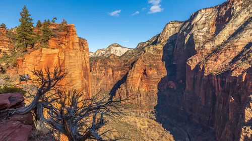 Scenic view of mountain range against sky