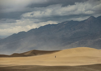 Scenic view of desert against sky