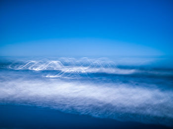 Long exposure image of waves at beach