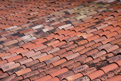 High angle abd view roof tiles 