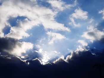Low angle view of clouds in sky