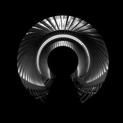 Close-up of illuminated tunnel