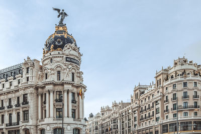 Low angle view of buildings against sky