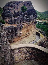 Rock formations on mountain