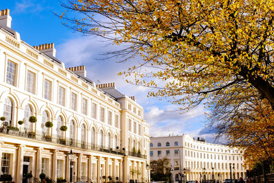 Low angle view of buildings against sky