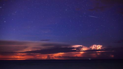 Scenic view of sky at night