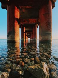 View of pier over sea