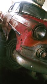 Cropped image of old car