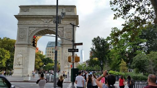 View of eiffel tower against sky