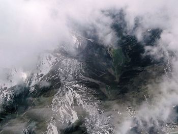 Panoramic view of mountains against sky