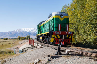 Train on railroad track