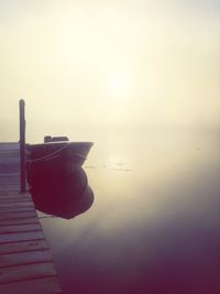 Scenic view of calm sea at sunset