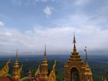 View of pagoda against sky