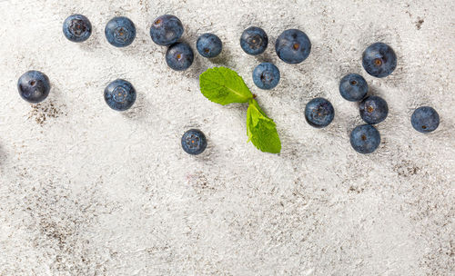 High angle view of stones on sand