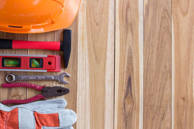 Directly above shot of multi colored pencils on table